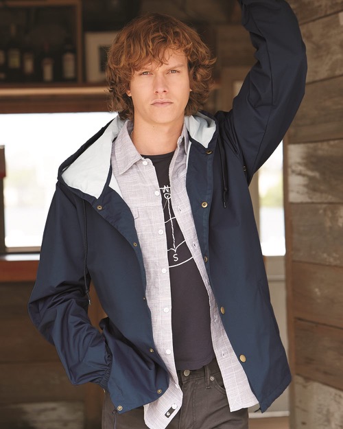 Independent Trading Co. - Hooded Water Resistant Windbreaker Jacket