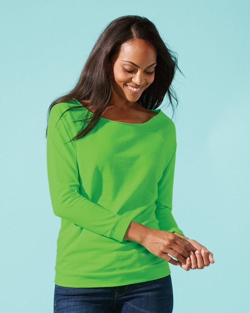 Next Level - Women's Terry Raw Edge Three-Quarter Sleeve Raglan