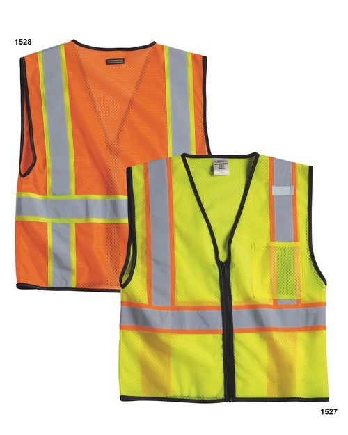 Kishigo - Economy Contrasting Vest with Zippered Front
